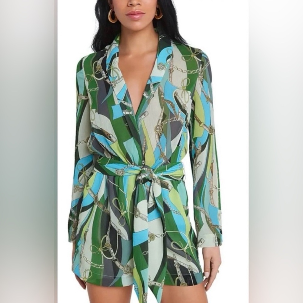 L'AGENCE Multicolor Patterned Jumpsuit